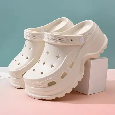 Women Pink Star Hole Sandals Summer