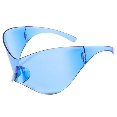 New European Oversized Yellow Sunglasses Y2K Wind Mask