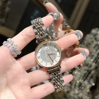 Ladies Fashion Watch with Crystal Band & Waterproof Design