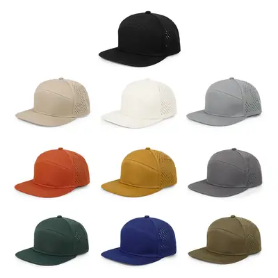 Men's Black Laser Punched Baseball Cap 55x59cm