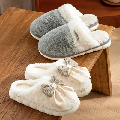 Lidani Cotton Slippers for Women, Winter 2026 New Model, Couple's Home Warm Plush Slippers, Men's Home Use Wholesale