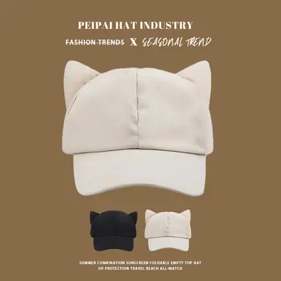 Cat Ears Cap Women Japanese Style Summer Hat