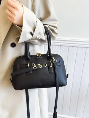 Retro Shell Bag Women Brown Large Capacity 2024