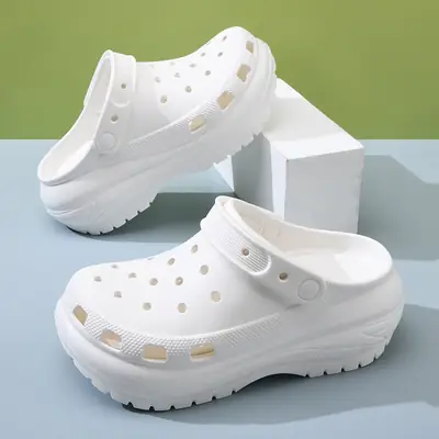 Women's White Hole Slippers Summer Non-Sticky