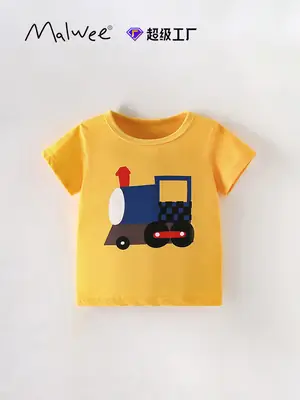 Malwee Kids Yellow Train T-Shirt Casual Summer