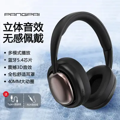 Over-Ear Bluetooth Headphones Gold Plated Black