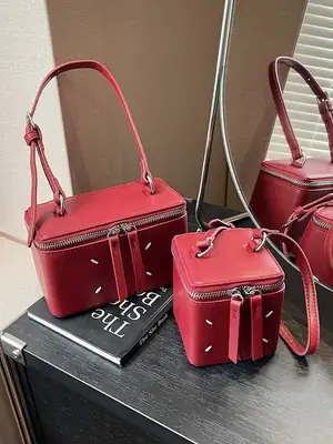 Red Square Crossbody Bag for Women 2024