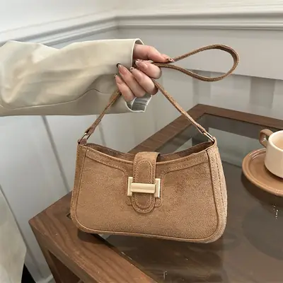 Red Korean Style Shoulder Bag for Women 2024