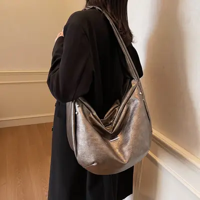 Women's Crossbody Tote Bag Brown Korean Style 2024