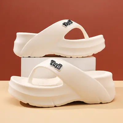 Flip-flops women's summer outdoor beach non-stinky feet sandals home wear-resistant height-increasing non-slip all-match high-end slippers