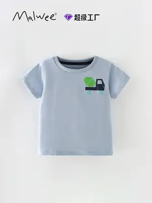 Malwee Boys Light Blue T-Shirt Summer Casual Round Neck