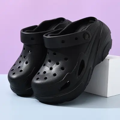 Women White Croc Slippers Thick EVA Soled