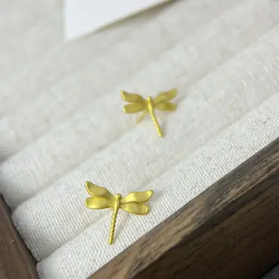 Gold Plated Butterfly Earrings for Women