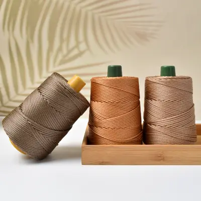cool hat braided line light body ice silk line ice twine hand woven diy hook bag cushion blanket hollow bright silk coarse wool