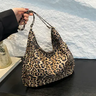 Women's Leopard Print Shoulder Bag Large Capacity