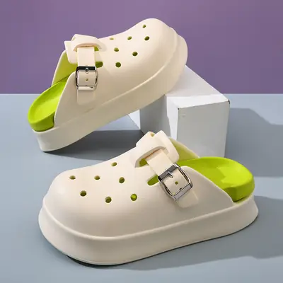Women's White Croqueable Sandals All Season