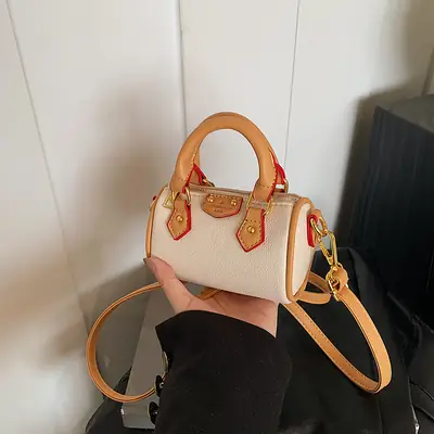 Women's Mini Shoulder Bag with Teddy Bear Decor