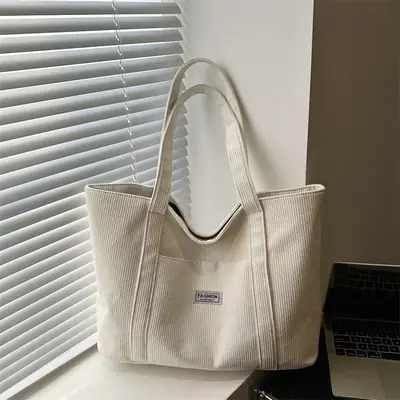 Women's Large Capacity Brown Tote Bag 2024 Winter