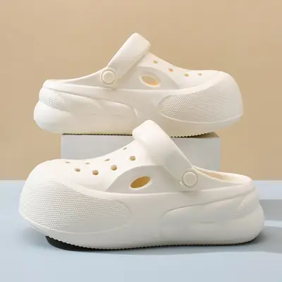 Hole Shoes Women's Summer Beach Non-stinky Feet Baotou Slippers EVA All-match Wear-resistant Non-slip High-end Sandals
