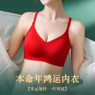 Women's Push-Up No-Steel Ring Bra Grey