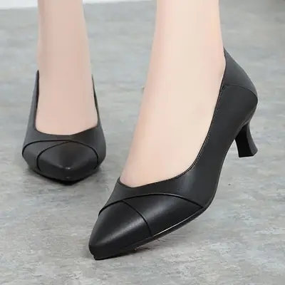 White Slip-on Heels for Women Spring 2025
