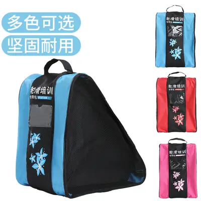 Three-Layer Roller Skate Storage Bag Blue Black