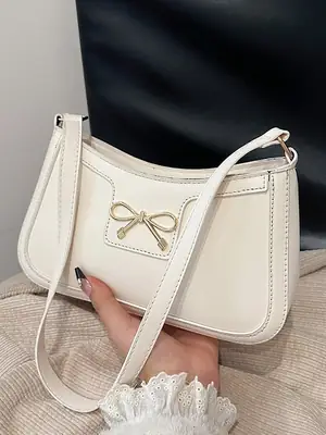 Women's One-shoulder Crossbody Bag Beige Retro Design