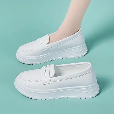 White Nurse Shoes Women's Breathable Thick Non-Slip