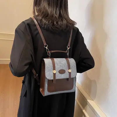 Women's 2024 Winter Shoulder Bag Blue Brown