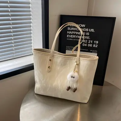 Black Embroidered Tote Bag for Women 2026