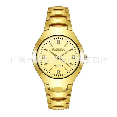 Couple Quartz Watch Steel Band Classic Round Dial