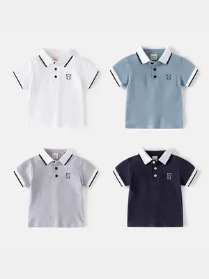 Kids Polo T-Shirt Grey 2026 New Style