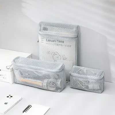 Women's Portable Mesh Cosmetic Travel Bag 25x33x9cm