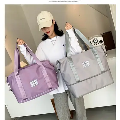 Women's Foldable Sports Bag with Waterproof Luggage Bag