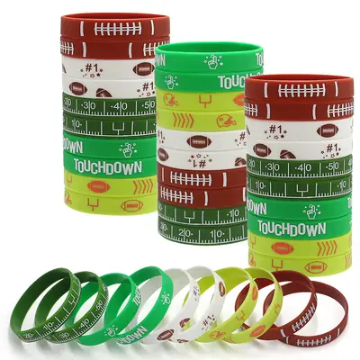 Teen Silicone Rugby Bracelet with Ball Theme