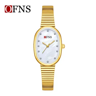 Ou Fanni Quartz Women's Diamond Oval Watch 38MM