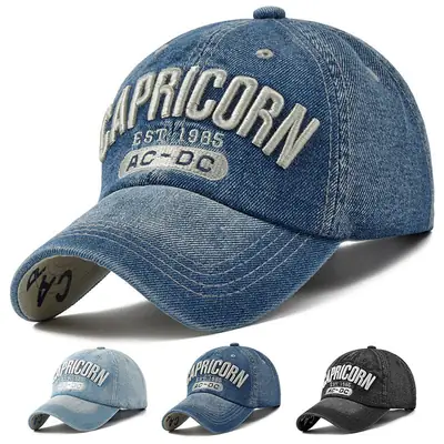 Men's Korean Style Vintage Cap Blue Black