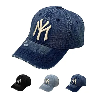 Women Denim NY Cap Small Washed Old