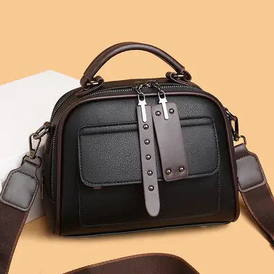 Black Crossbody Shoulder Bag for Women 2025