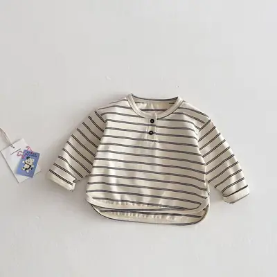 Spring Boys Striped T-Shirt 2025 New Arrival