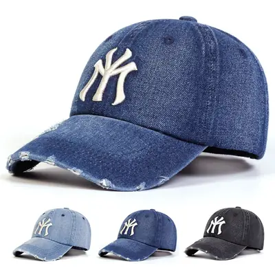 Men's Denim Yankees Cap New Soft Top Cap