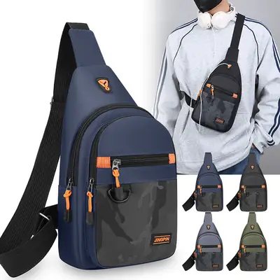Men's Ins Trendy Fashion Shoulder Bag Large Capacity Outdoor Sports Crossbody Bag