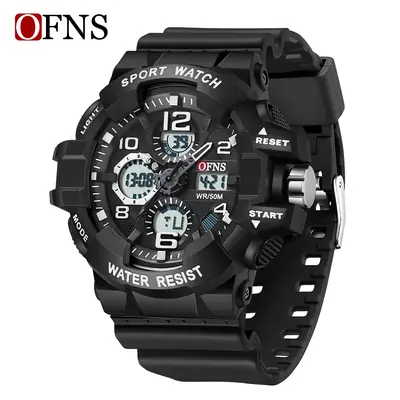 OFNS Men's Black Multi-Function Electronic Chronograph Watch