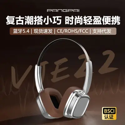 Bluetooth 5.4 Wireless Headset with Soft Ear Cushions