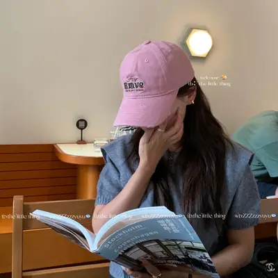 Brown Baseball Cap Widened Brim For The Brave