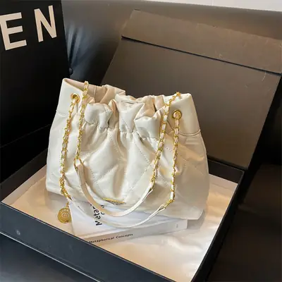 White Chain Tote Bag for Women 2026
