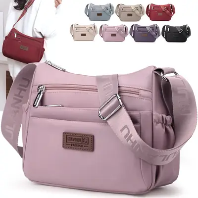 Nylon Crossbody Bag Women's 2024 New Style Light Weight Satchel