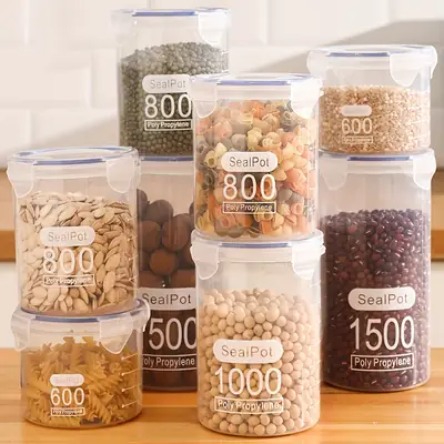 Transparent Sealed Grain Jar 800oz Kitchen Storage