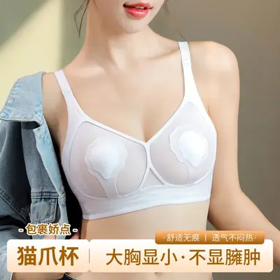 Ultra-Thin Cat Claw Cup Seamless Bra for Big Breasts