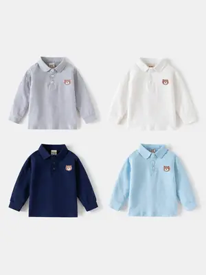 Blue Polo Shirt for Boys Spring 2025